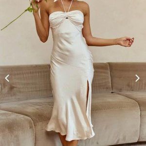 Champagne Midi Dress (Size S) Never Worn